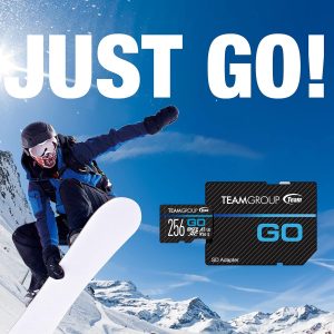 TEAMGROUP GO Card 256GB Micro SDXC UHS-I U3 V30 4K for GoPro & Action Cameras High Speed Flash Memory Card with Adapter for Outdoor, Sports, 4K Shooting TGUSDX256GU303